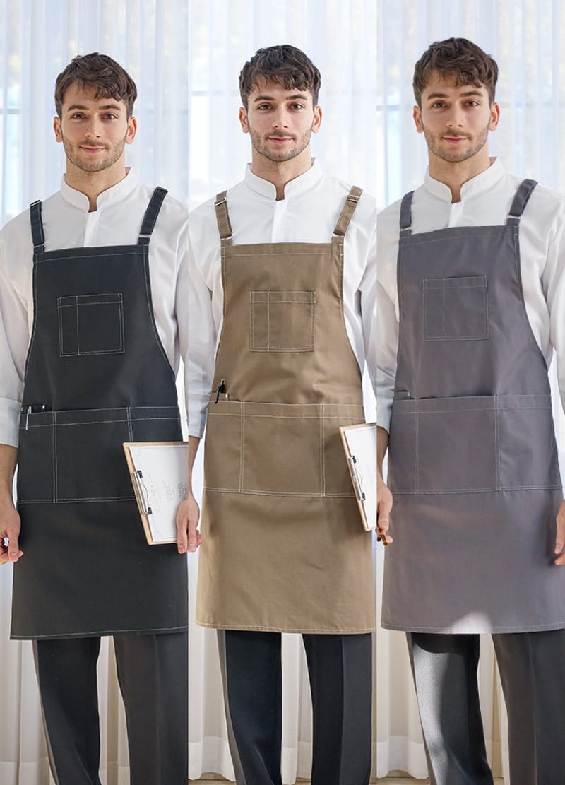 주방 앞치마 H형 목걸이형 차이