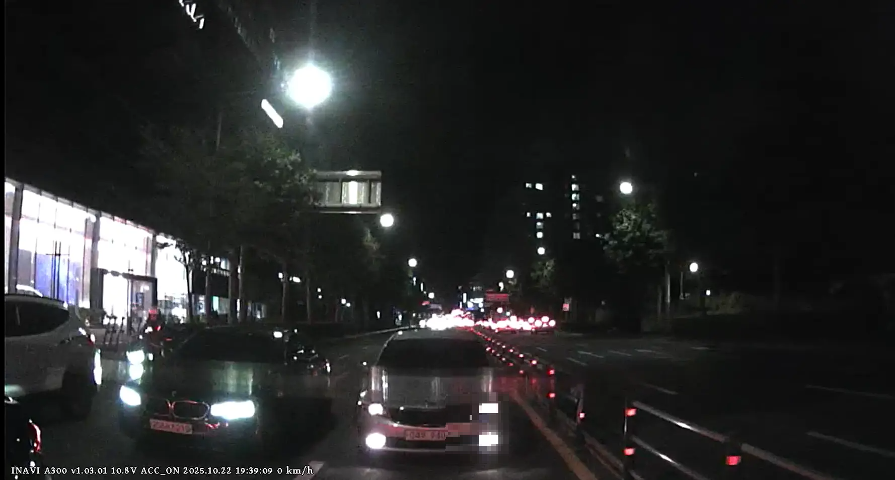 HD 후방카메라 야간 화질입니다.