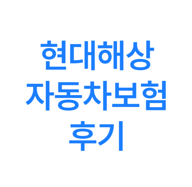 현대해상 자동차보험 후기