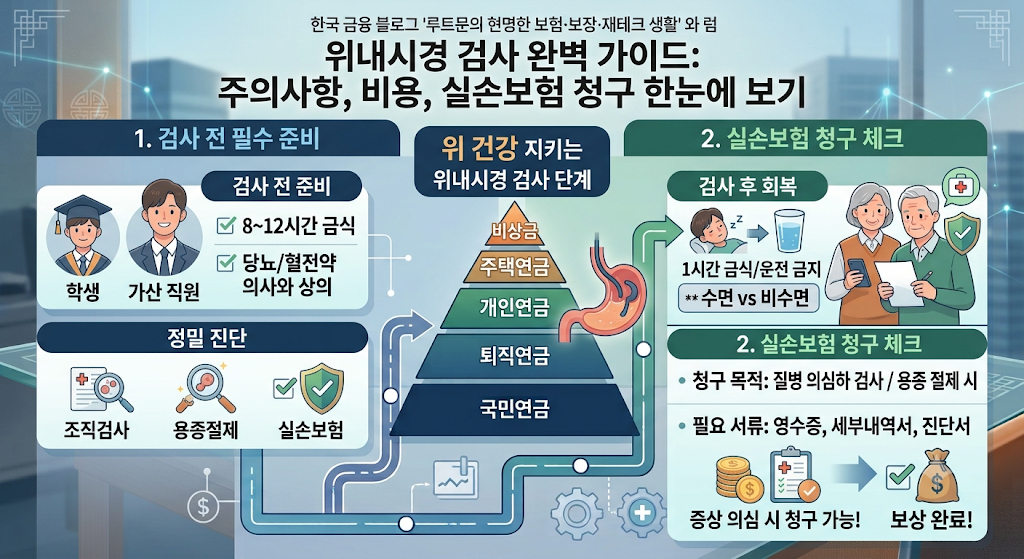 위내시경 검사 전후 주의사항 및 비용 실손보험 청구 완벽 정리