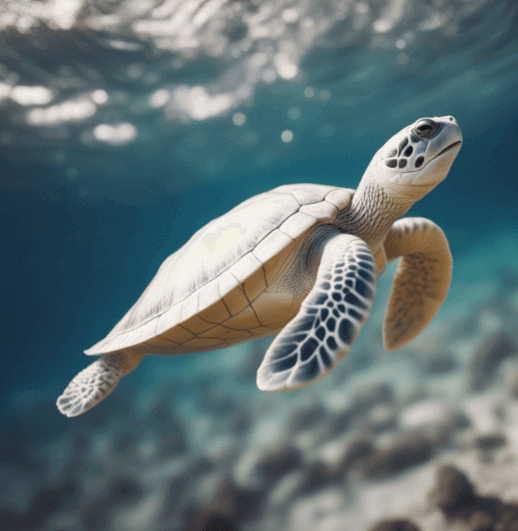 바다거북이가-바다속을-헤엄치는-이미지
