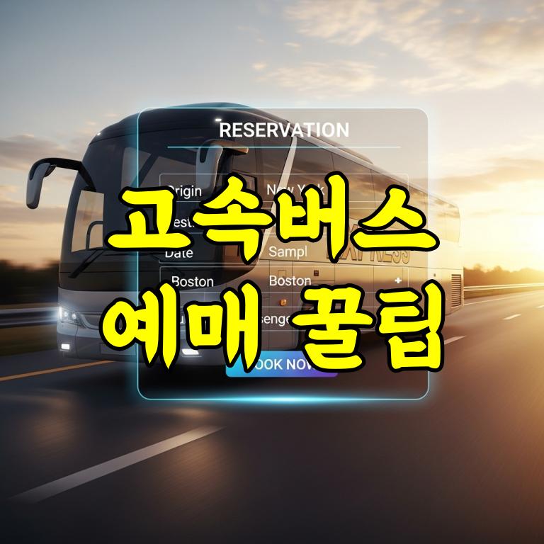 고속버스 예매 꿀팁｜성수기&middot;명절도 문제 없는 예약 전략