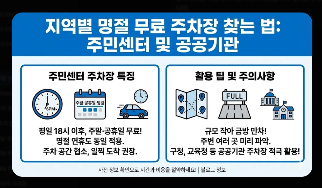 명절 주차비 절약하는 법(2026년, 설 명절, 공영주차장)(+ 통행료 무료)