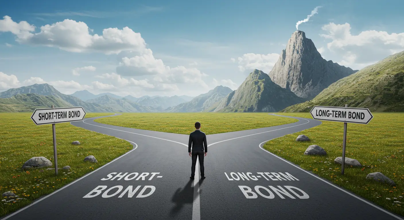 안정성의 단기채권과 높은 변동성의 장기채권 사이에서 고민하는 투자자
