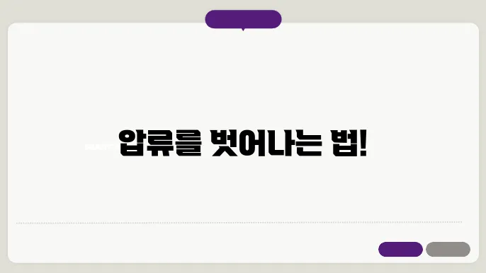 압류 해제 신청