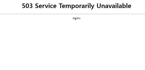 503 Service Temporarily Unavailable 오류 해결 방법
