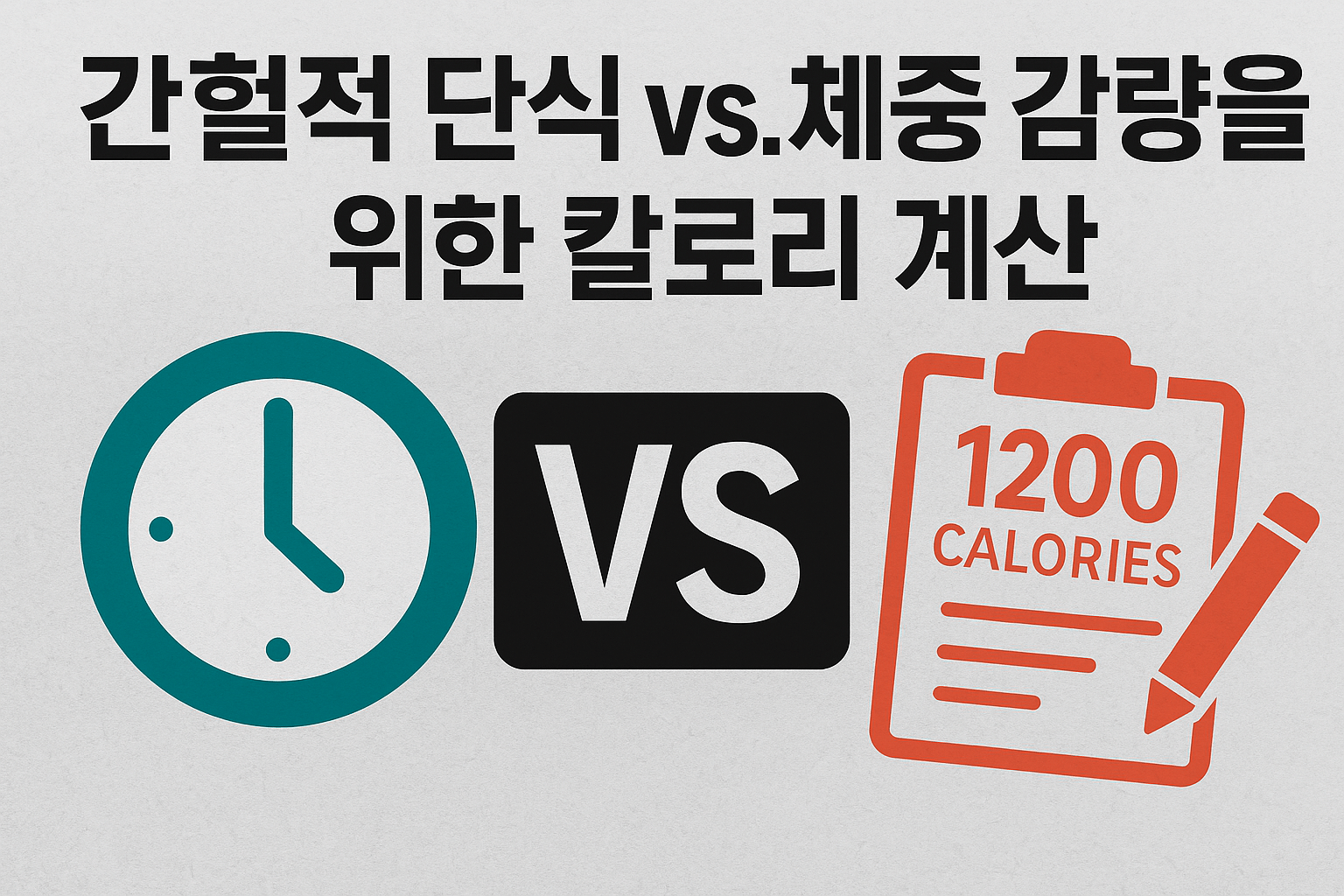 간헐적 단식과 칼로리 계산 단식