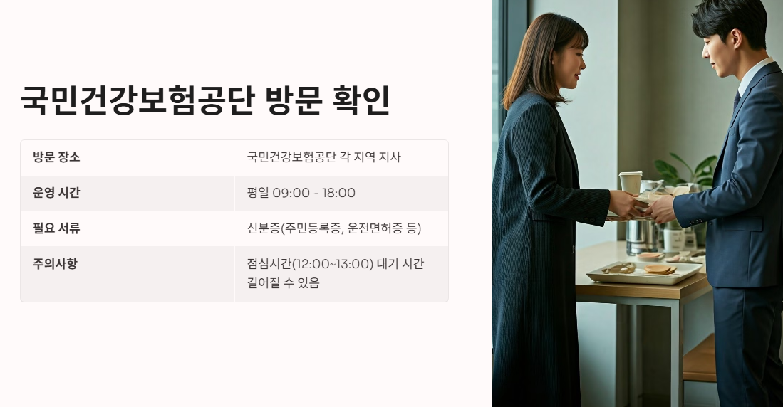 국민건강보험공단 방문 확인