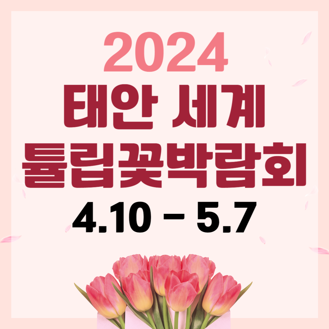 2024 태안튤립축제 기간 입장료 가는 길 주차장 맛집