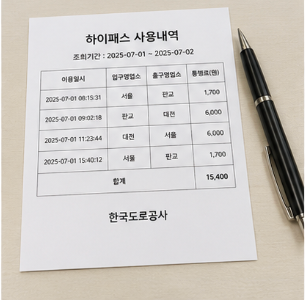 하이패스 사용내역은 인터넷으로 간편하게 조회