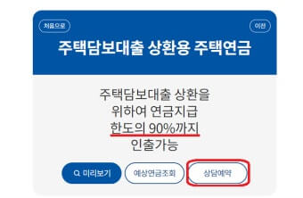 주택연금 신청 전 대출상환