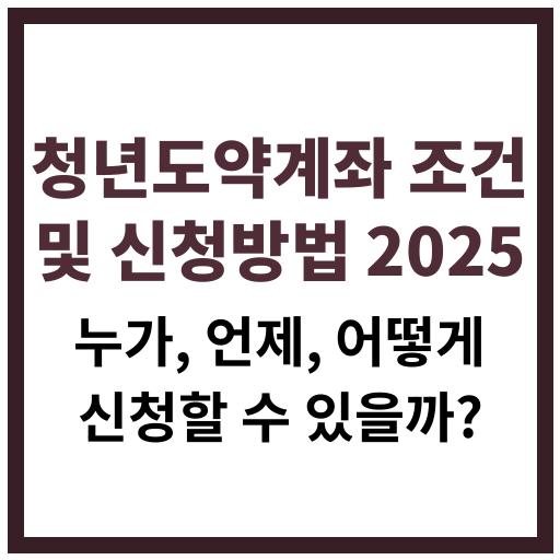 청년도약계좌 신청조건과 절차를 알려주는 인포그래픽