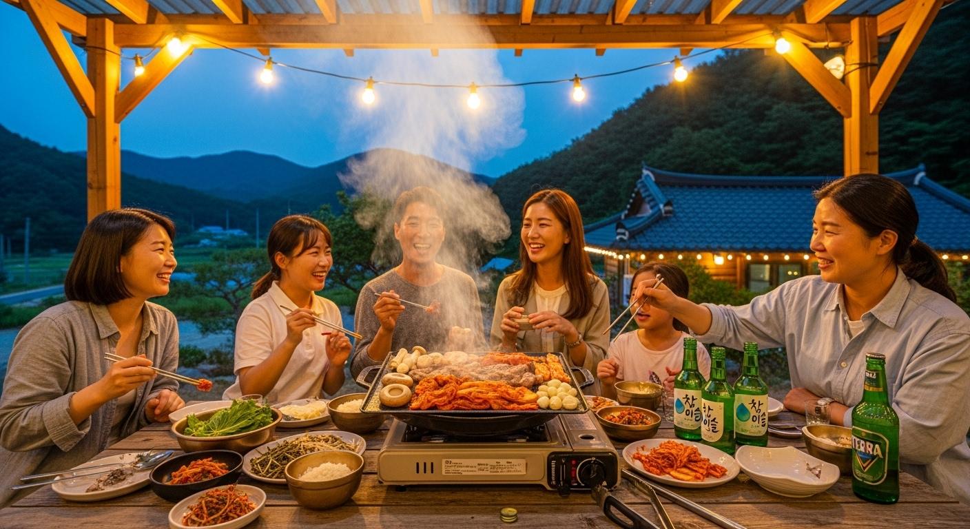 서울 근교 계곡 펜션 바베큐