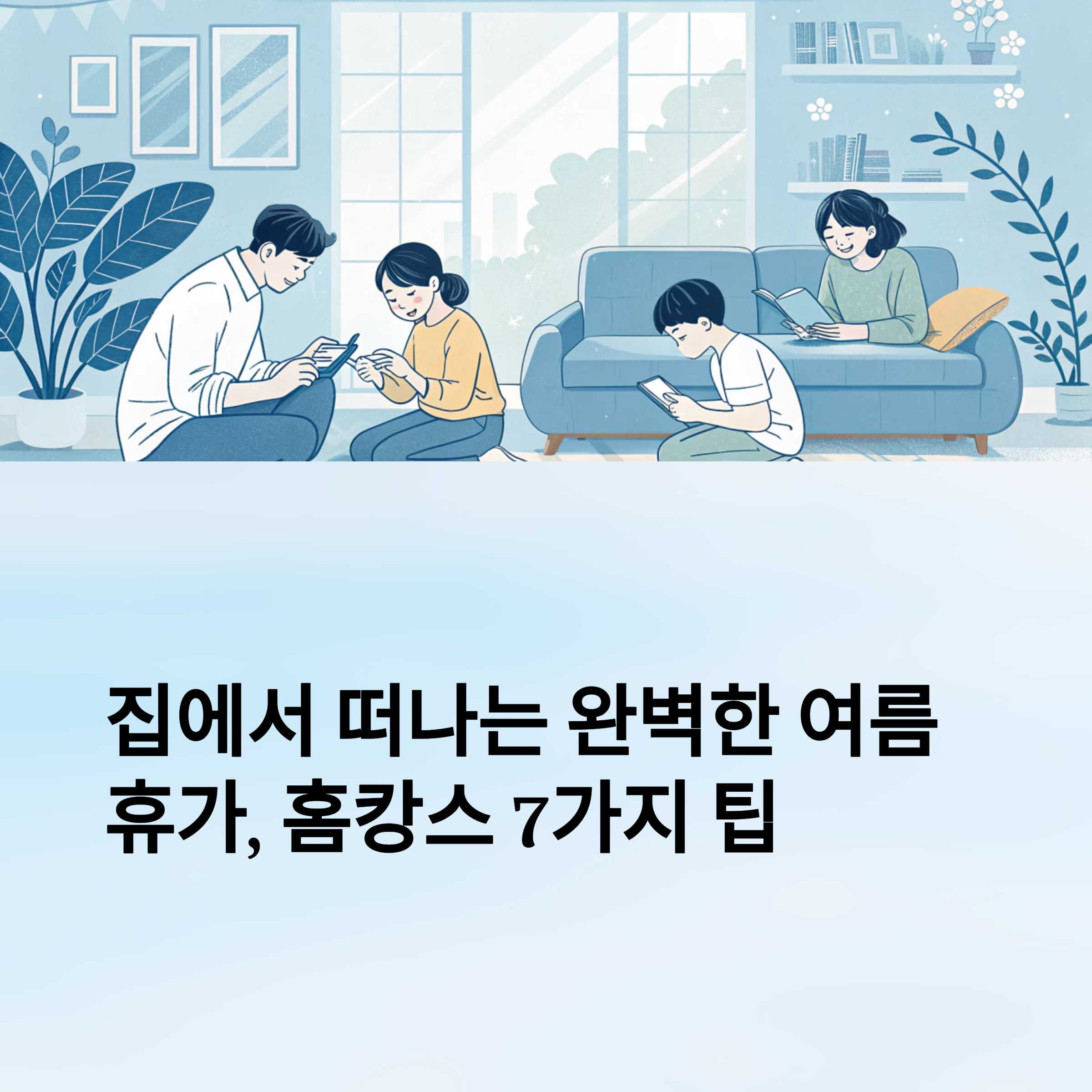 집에서 떠나는 완벽한 여름 휴가, 홈캉스 7가지 팁