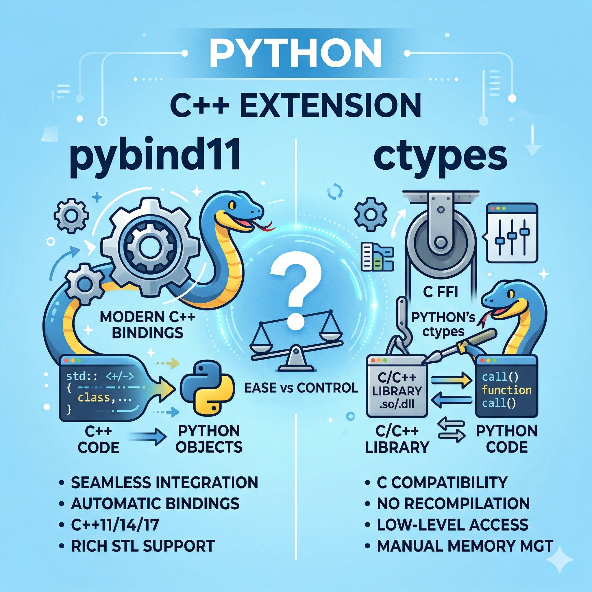 pybind11 vs ctypes