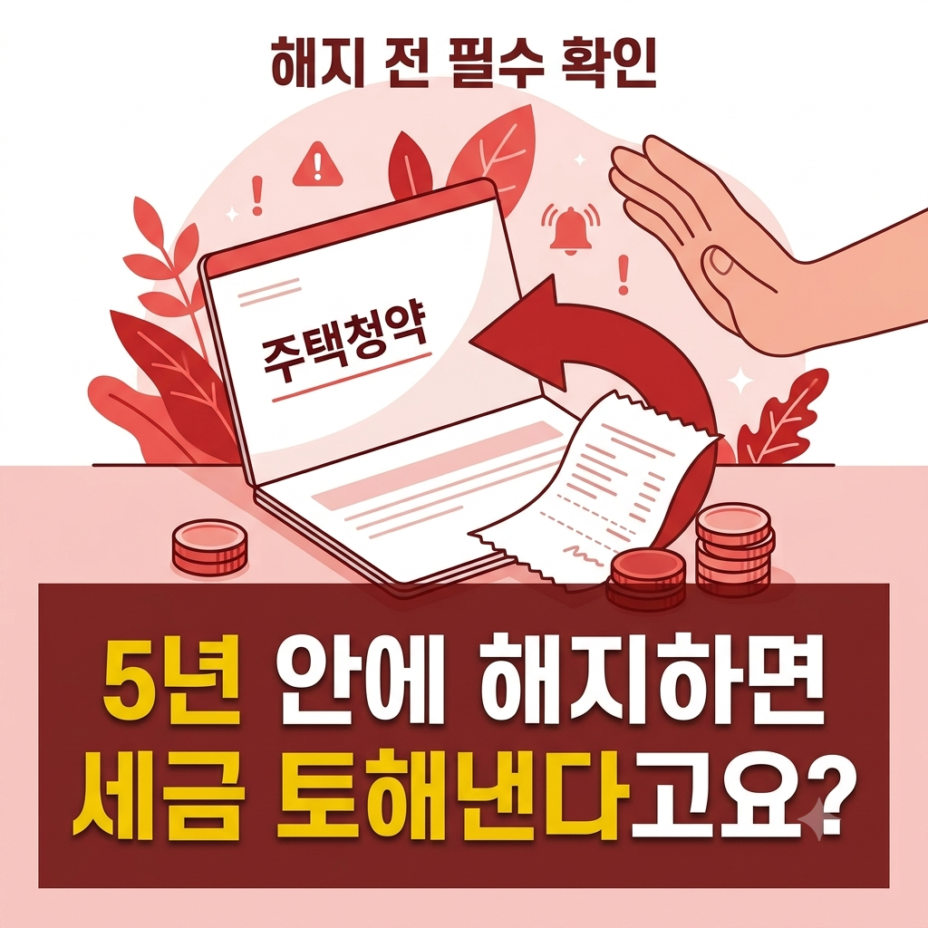 청약통장 5년이내 해지 추징