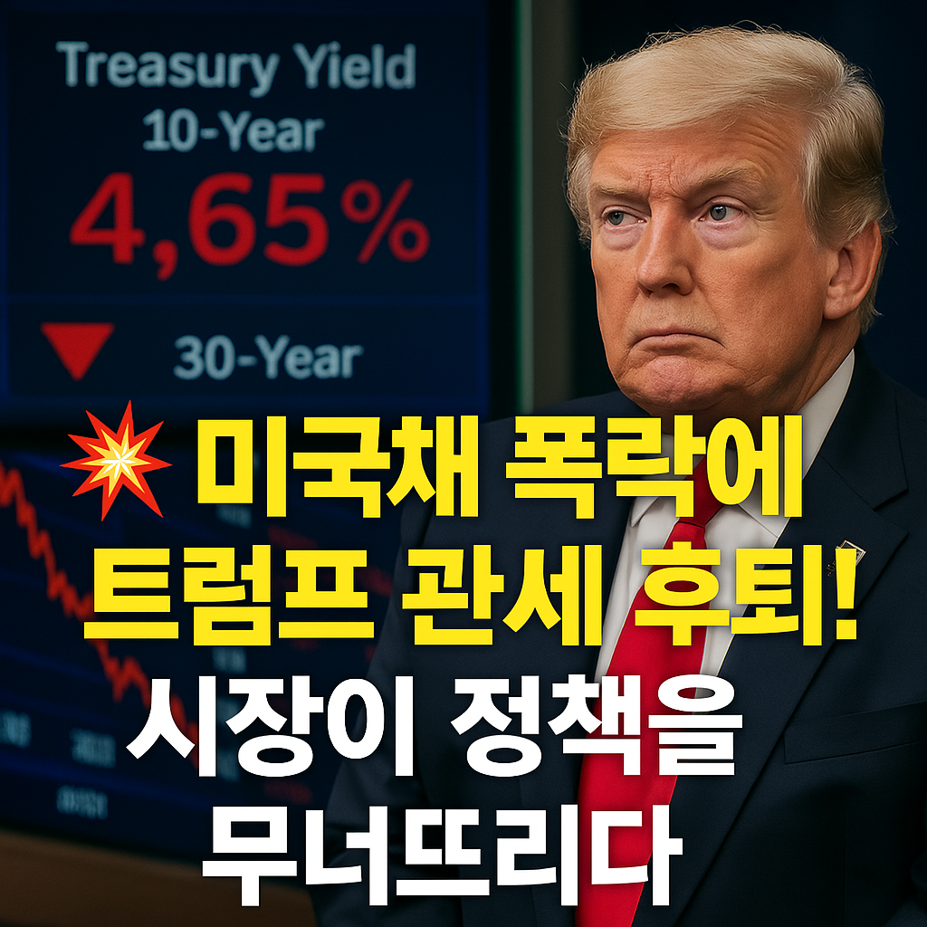 미국채 수익률 급등! 트럼프, 관세 유예 결단 내린 배경은?