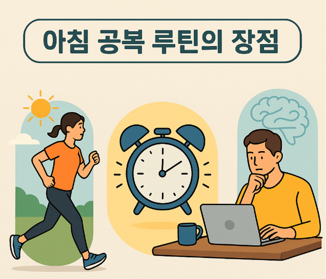 걷기 등 아침 공복 루틴 관련 이미지
