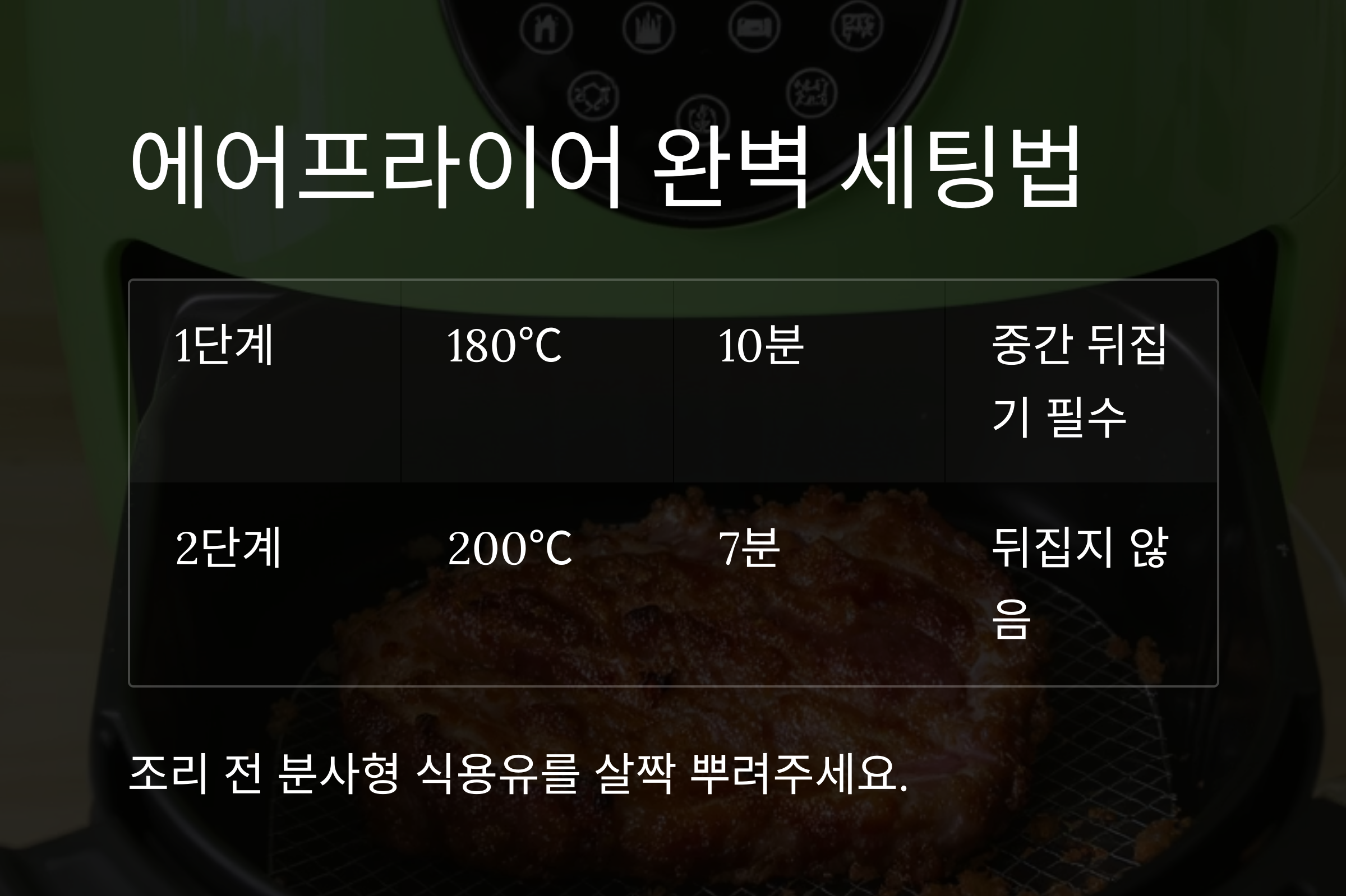 바삭함 폭발! 에어프라이어 생돈가스 요리법 대공개