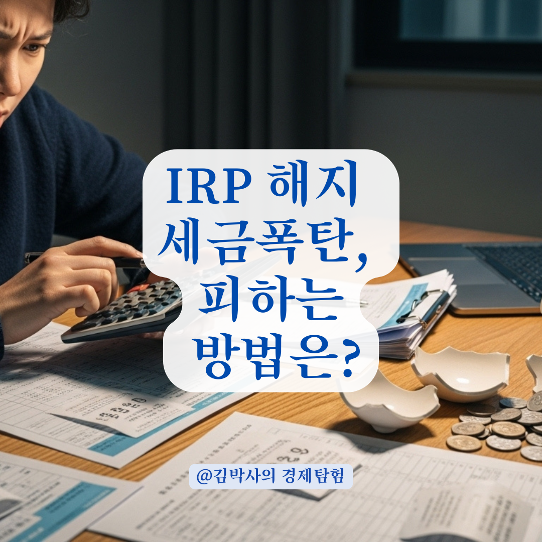 개인형 IRP 해지 전, 지금까지 받은 세액공제 환급금 꼭 확인하세요.