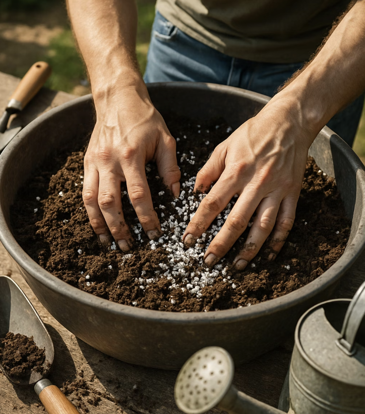 화분과 흙&amp;#44; 물주기의 시작점