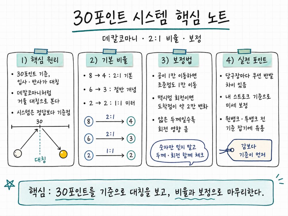 30포인트 당구 시스템 핵심 정리 노트