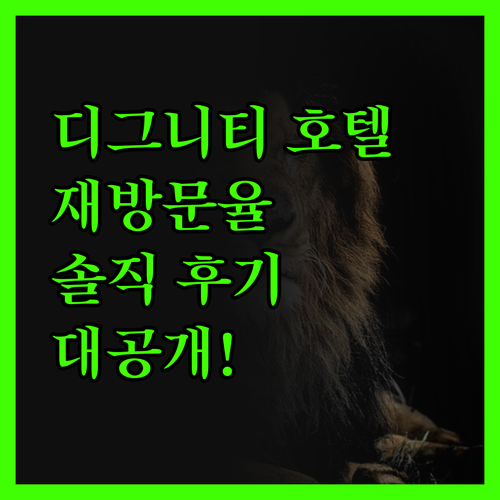 디그니티 호텔, 재방문율 높은 이유 