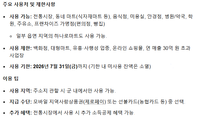 경남도민 생활지원금 사용처 관련 사진