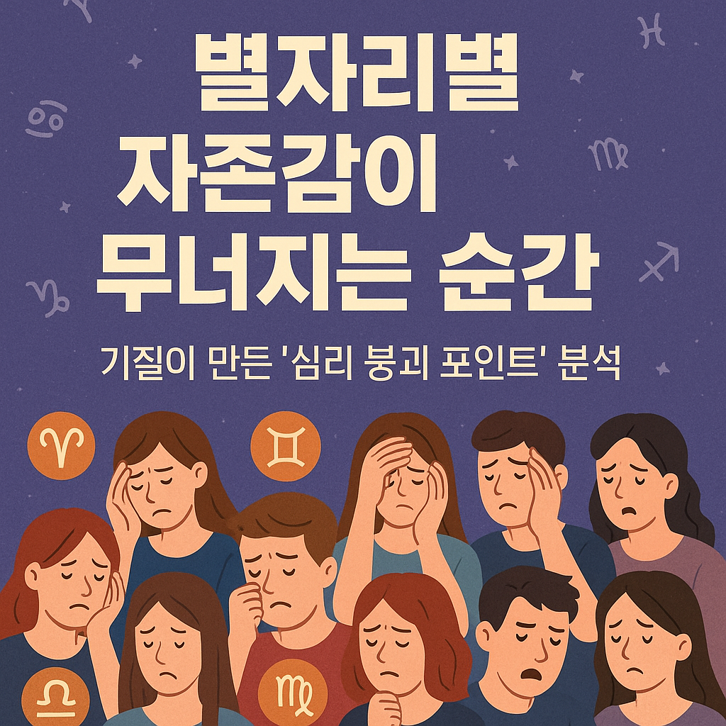 별자리별 자존감이 무너지는 순간 &mdash; 기질이 만든 &lsquo;심리 붕괴 포인트&rsquo; 분석
