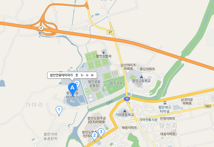 함안 연꽃 테마파크 지도