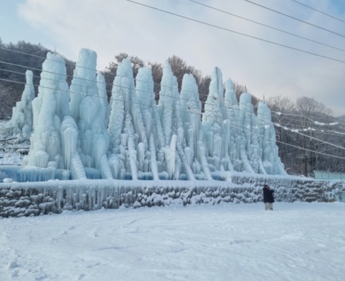 충남 청양 칠갑산 얼음분수 축제, 가볼만한 곳, 태백 눈축제 비교