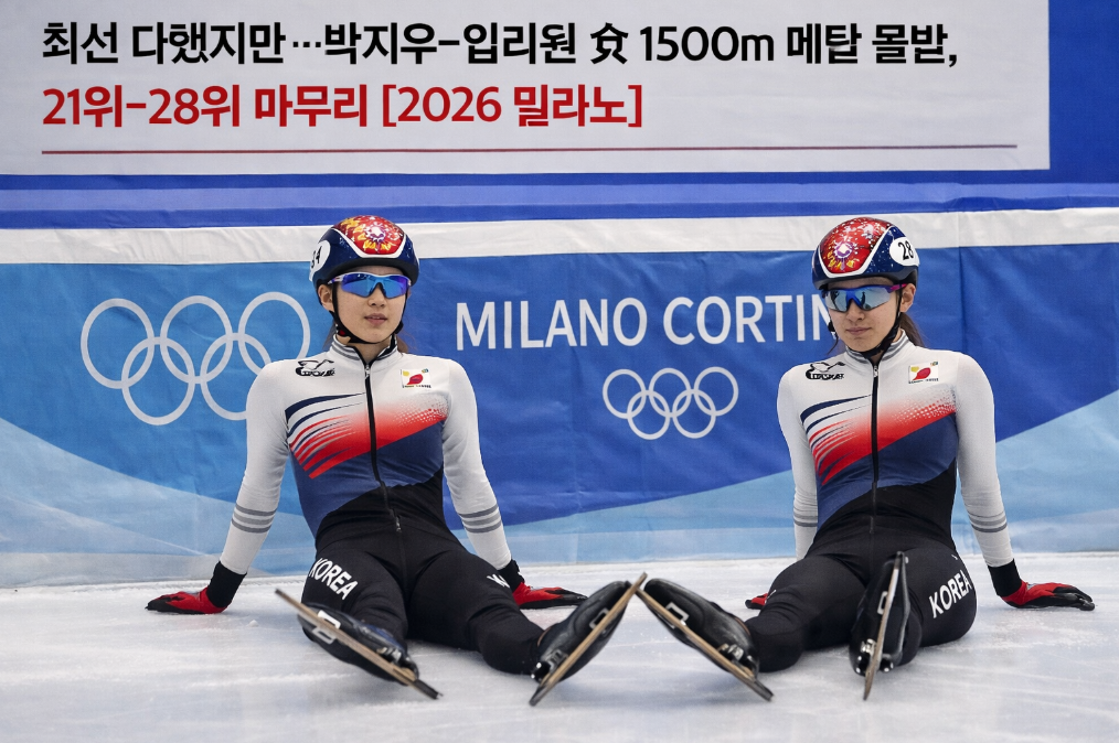 박지우-임리원 여자 스피드스케이트 1500m 메달 실패, 무슨 일이?