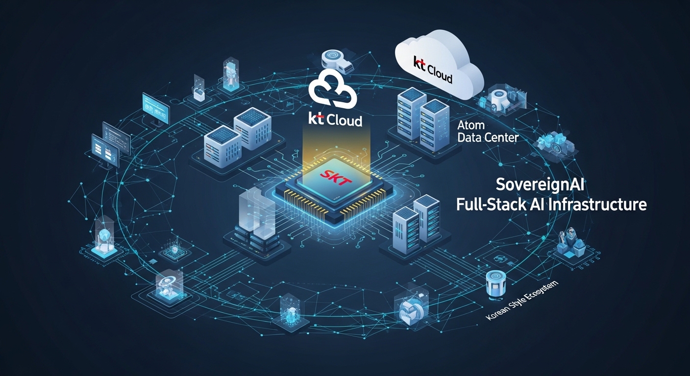 KT 클라우드 SKT 국산 NPU 아톰 데이터센터 도입 소버린AI 풀스택 AI 인프라 한국형 생태계