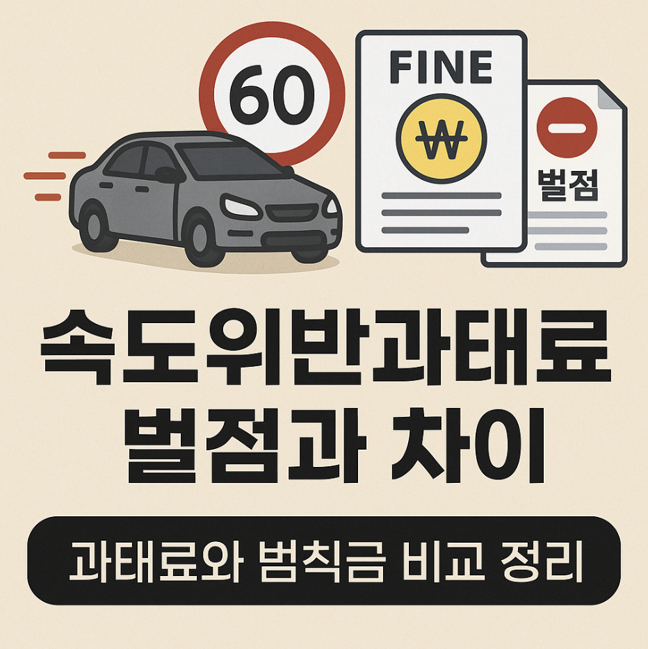 속도위반과태료 벌점과 차이 – 과태료와 범칙금 비교 정리