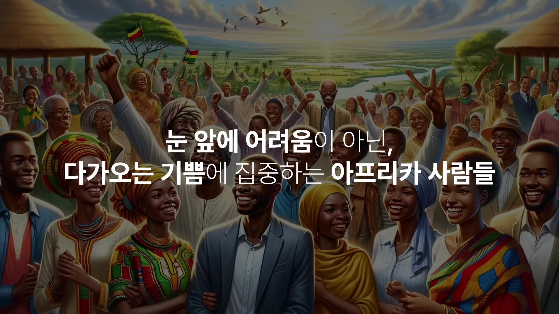 눈 앞에 어려움이 아닌, 다가오는 기쁨에 집중하는 아프리카 사람들