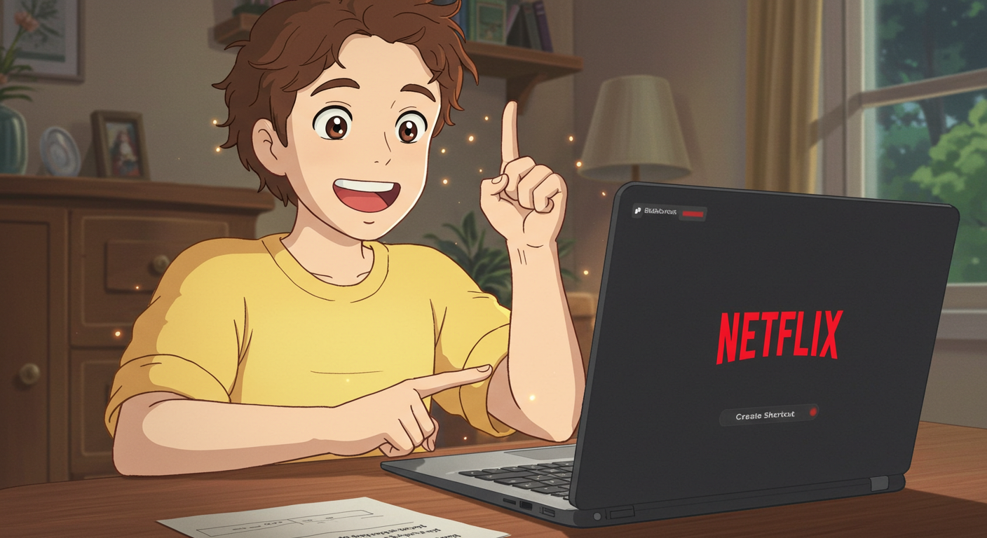 넷플릭스 바로가기를 만드는 사용자