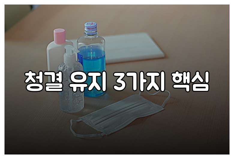 청결 유지 3가지 핵심
