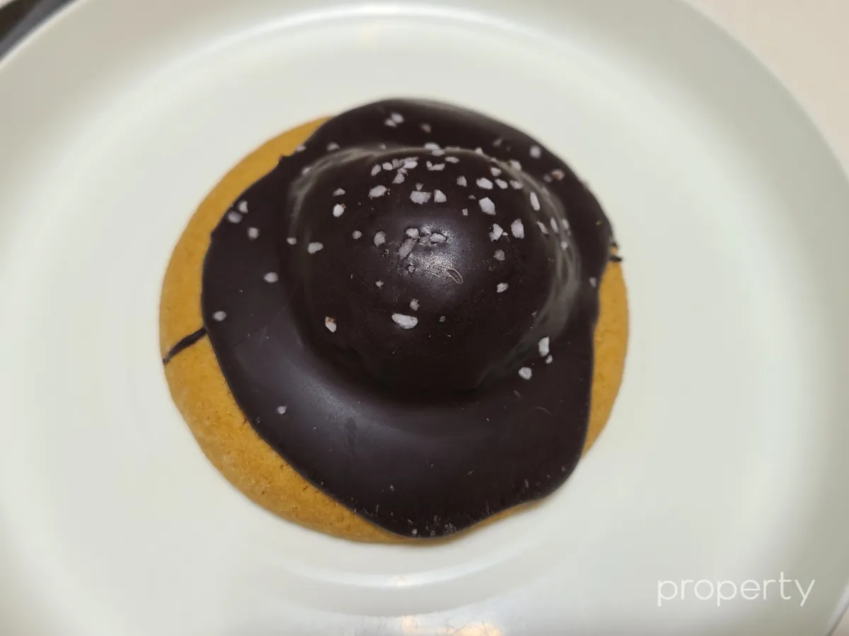 우주선-모양-가운데-통통한-초콜릿-그위에-굵은-소금이-뿌려진