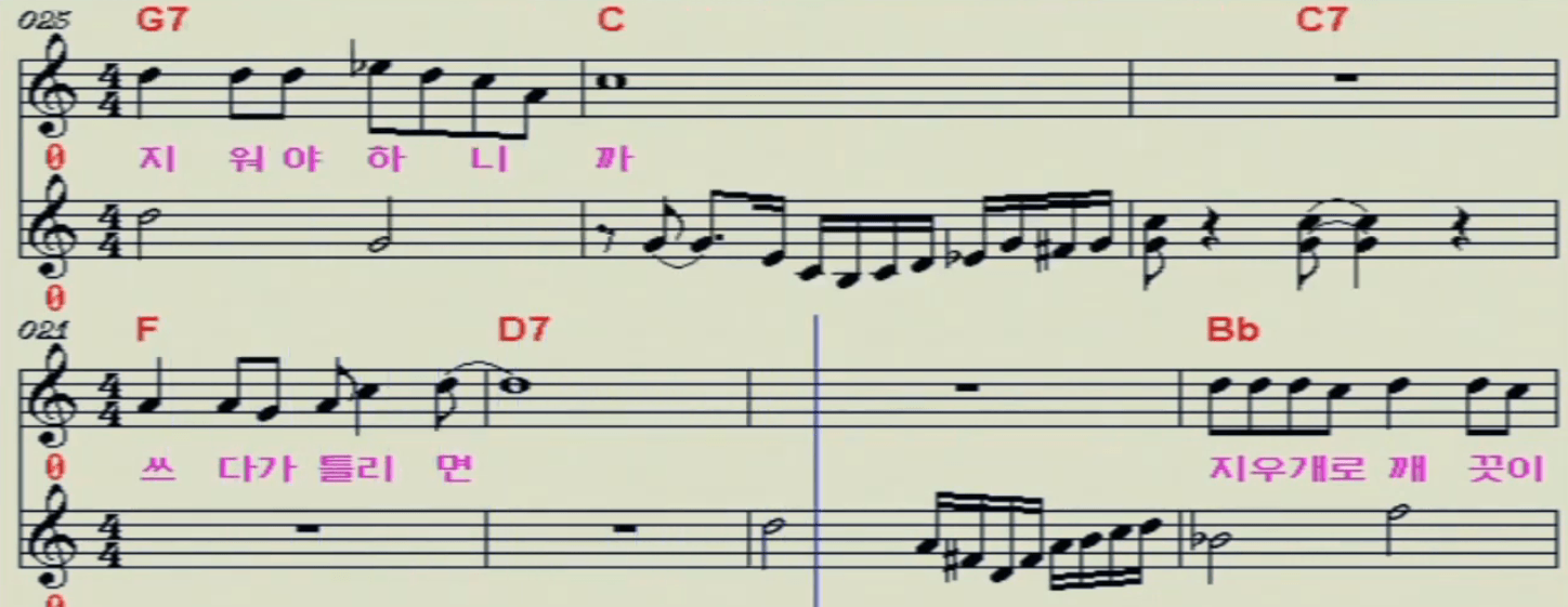 전영록 - 사랑은 연필로 쓰세요 악보