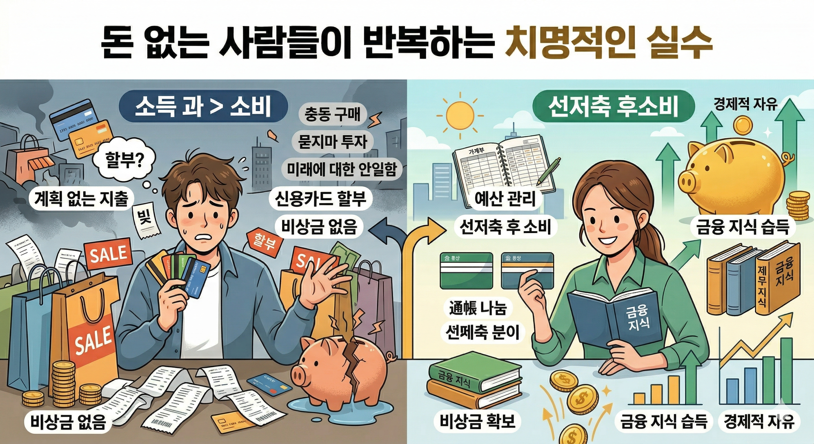 돈 없는 사람들이 반복하는 치명적인 실수