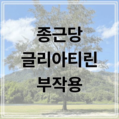 종근당 글리아티린 부작용