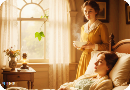 담쟁이를 세는 소녀, 멈춘 시선