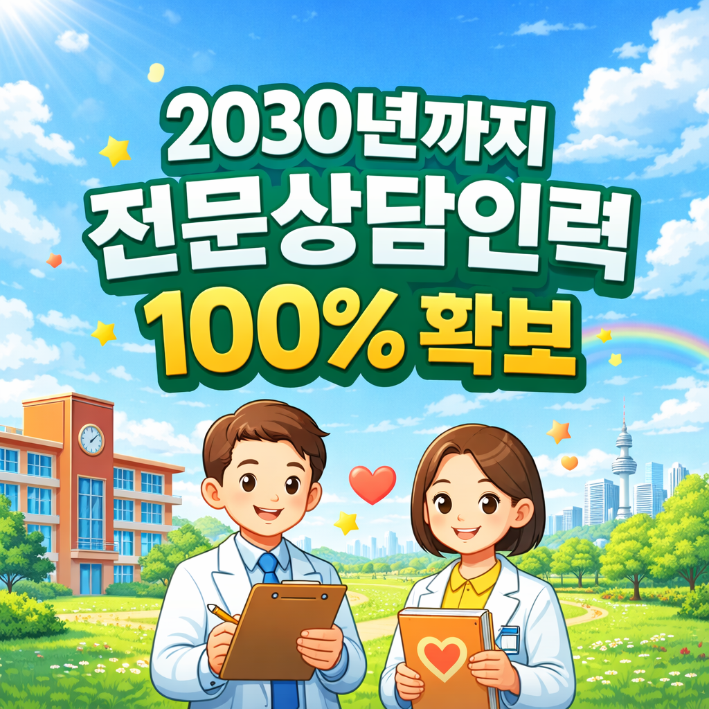 2030년까지 전문상담인력 100% 확보 계획 한눈에 정리해요