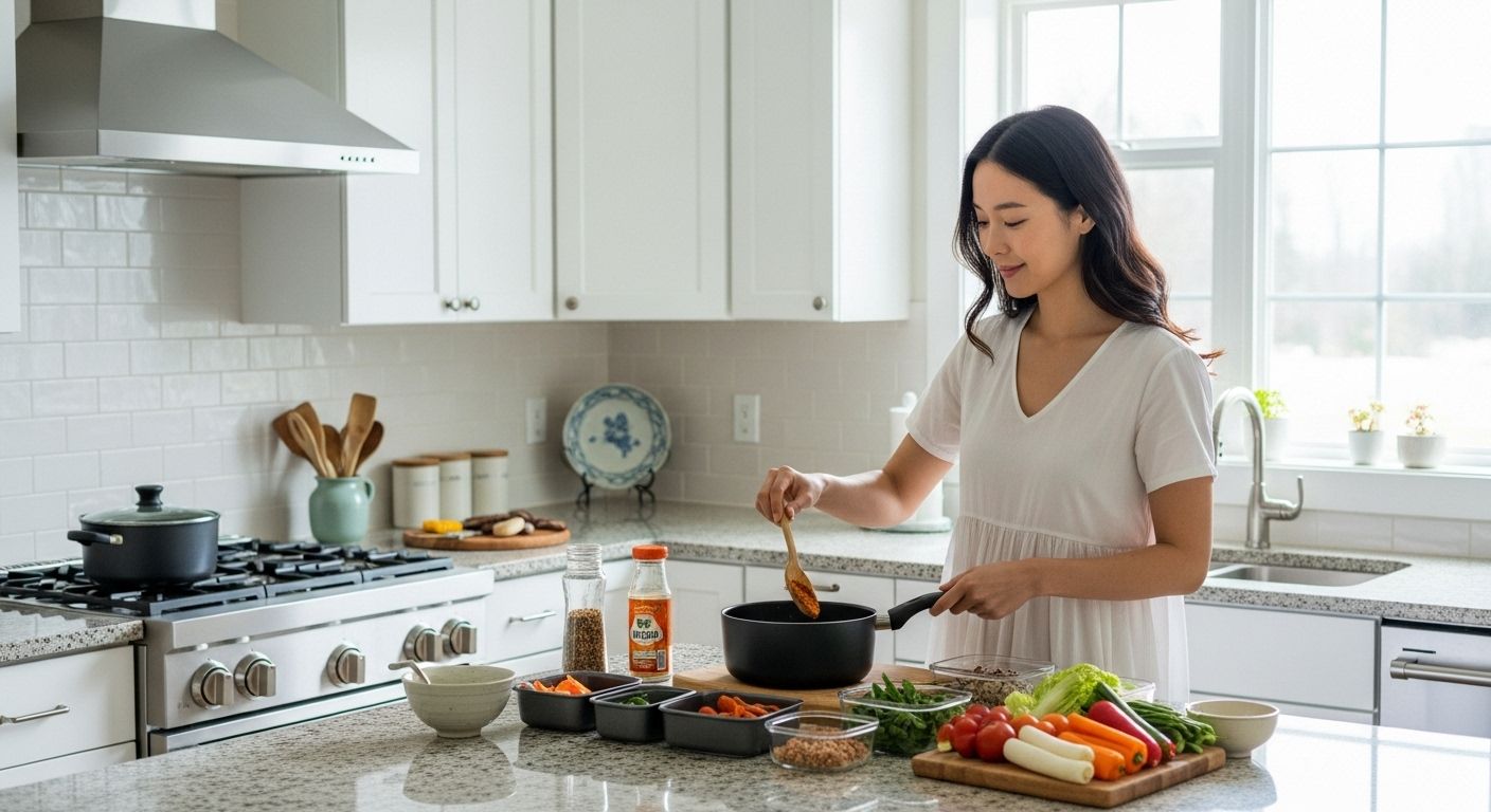 여름다이어트 식단 준비하는 여성