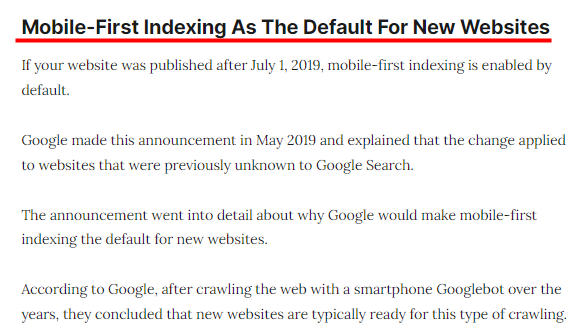 새로운 웹사이트를 위한 기본으로 모바일 우선 인덱싱 이미지