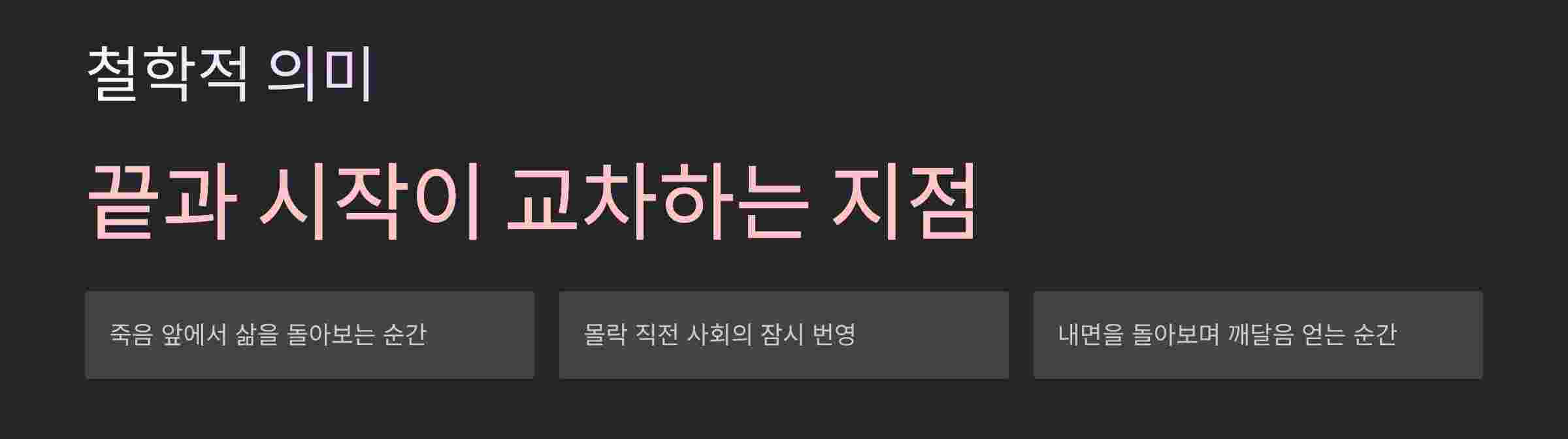 철학-회광반조