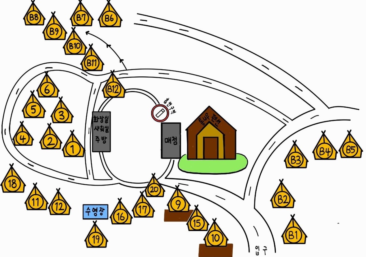 구름품은캠핑장-배치도