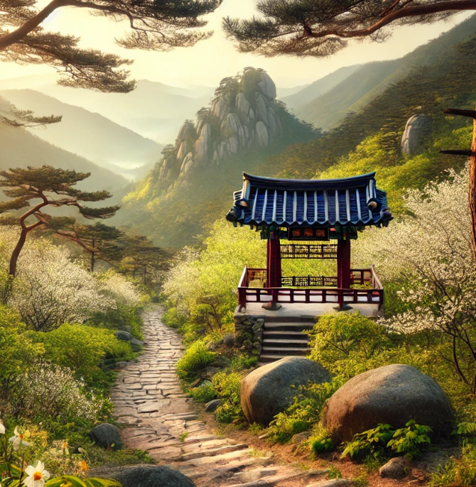 금정산의 자연경관 사진