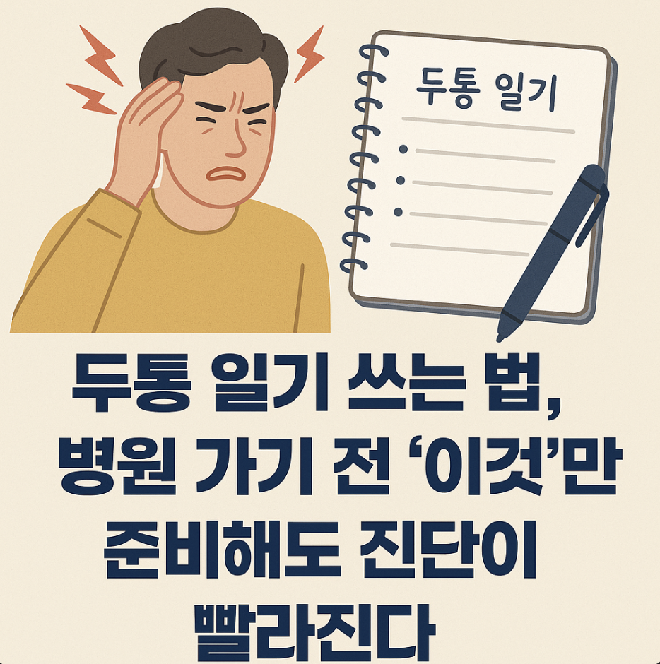두통 일기 쓰는 법, 병원 가기 전 '이것'만 준비해도 진단이 빨라진다