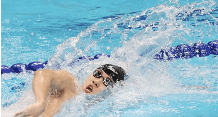항저우 아시안 게임 남자 접영 50m 금메달 백인철 선수
